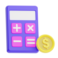 calculator illustration 3d png