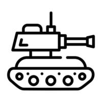 un vector de línea de tanque de armadura de combate