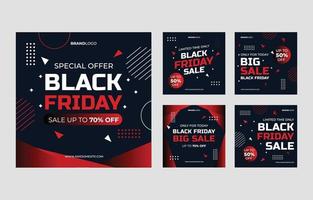 Black Friday Social Media Template vector