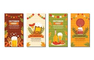 Oktoberfest Social Media Template vector