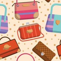 Seamless Background Pattern of Multiple Colored Bags vector