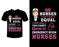 Nurse T-Shirt Design Vector Illustration Template