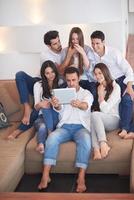 group of friends taking selfie photo