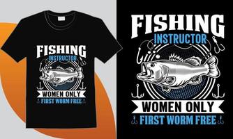 increíble paquete de diseño de camiseta de pesca vector