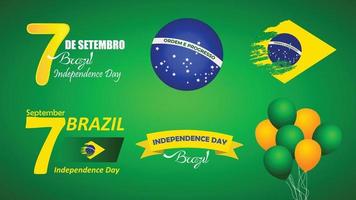 elementos gráficos del día de la independencia de brasil