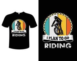 Mountain Bicycle T-Shirt Design Vector Template, Cyclist T-Shirt Design For Adventure lovers