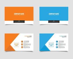 Double-sided creative business card template. Portrait and landscape orientation. Horizontal layout vector