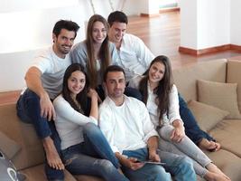 group of friends taking selfie photo