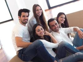 group of friends taking selfie photo