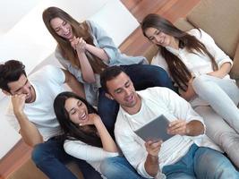 group of friends taking selfie photo