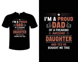 Father's Day T-Shirt Design Vector Template