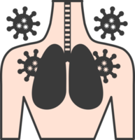 infectie virus icoon, menselijk lichaam png