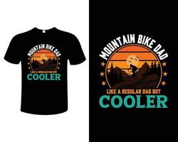 Mountain Bicycle T-Shirt Design Vector Template, Cyclist T-Shirt Design For Adventure lovers