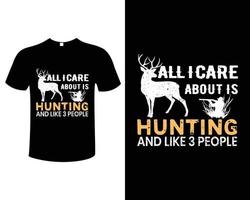 Hunting T-Shirt Design Vector Illustration Template