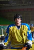 ice hockey player portrait photo