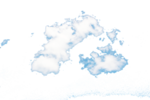 nubes en el cielo en el archivo png de fondo transparente