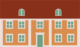 colorato classico Vintage ▾ Casa davanti elevazione Visualizza. png
