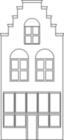 schema disegno classico riga Casa davanti elevazione Visualizza. png
