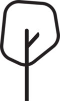 Simplicity tree drawing flat design. png