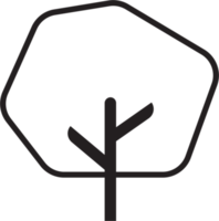 diseño plano de dibujo de árbol de simplicidad. png