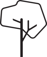 eenvoud boom tekening vlak ontwerp. png