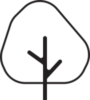 Simplicity tree drawing flat design. png