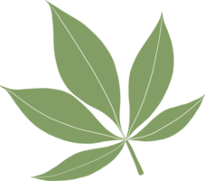 enkelhet cannabisblad frihandsritning platt design. png