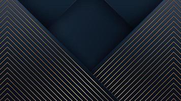 Abstract modern luxury background blue stripes with golden diagonal lines pattern vector