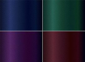 conjunto de elegante abstracto azul, verde, púrpura, rojo fondo metálico líneas de onda patrón textura estilo de lujo vector