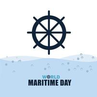 Vector illustration of World Maritime Day. Simple and elegant desig