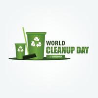 vector graphic of world cleanup day good for world cleanup day celebration. design simple and elegant