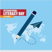 International Literacy Day vector illustration. Simple and elegant design