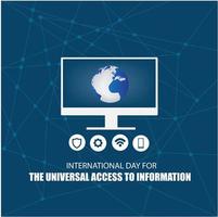 Vector illustration of International Day for Universal Access to Information. Simple and elegant design