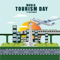 World Tourism Day vector illustration. simple and elegant design