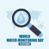 Vector illustration of World Water Monitoring Day. Simple and elegant design