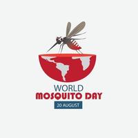 Vector illustration of World Mosquito Day Vector. Simple and elegant design