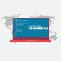 vector del día internacional de los programadores. diseño simple y elegante