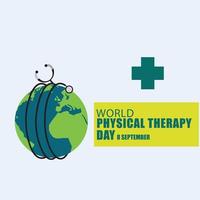 World Physical Therapy Day Vector. Simple and elegant design vector