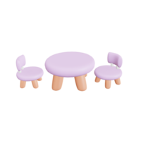 Cafe table with two chairs, for illustration. png