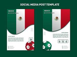 vector background Portugal flag design with ball , social media template, perfect color combination