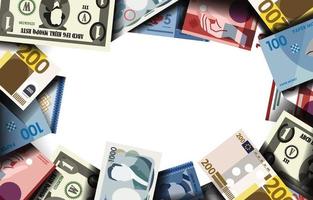 Real Paper Money Replica Background vector