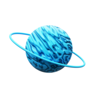 ilustração do planeta Urano 3D png