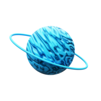 3d Uranus planeet illustratie png