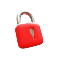 3d locked padlock png