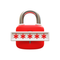 3d lock password png