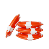 Safety Life Buoy Ring Isolated 3D Rendering png