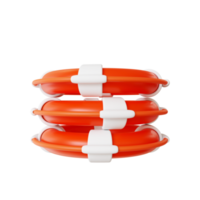 Safety Life Buoy Ring Isolated 3D Rendering png