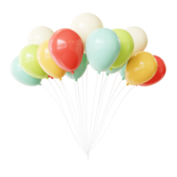ballon de couleur d'anniversaire 3d