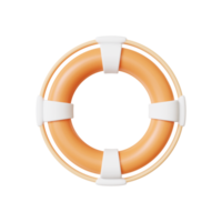 anel de bóia salva-vidas de segurança renderização 3d isolada png