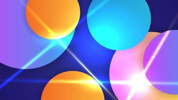 fondo de círculo colorido abstracto con luz de color. ilustración vectorial vector